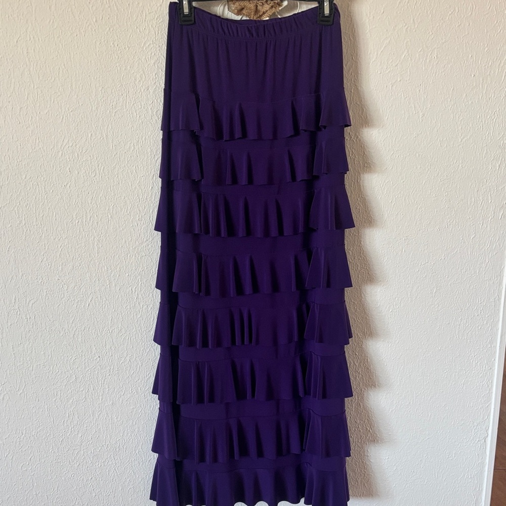 Elegant Purple Tiered Skirt